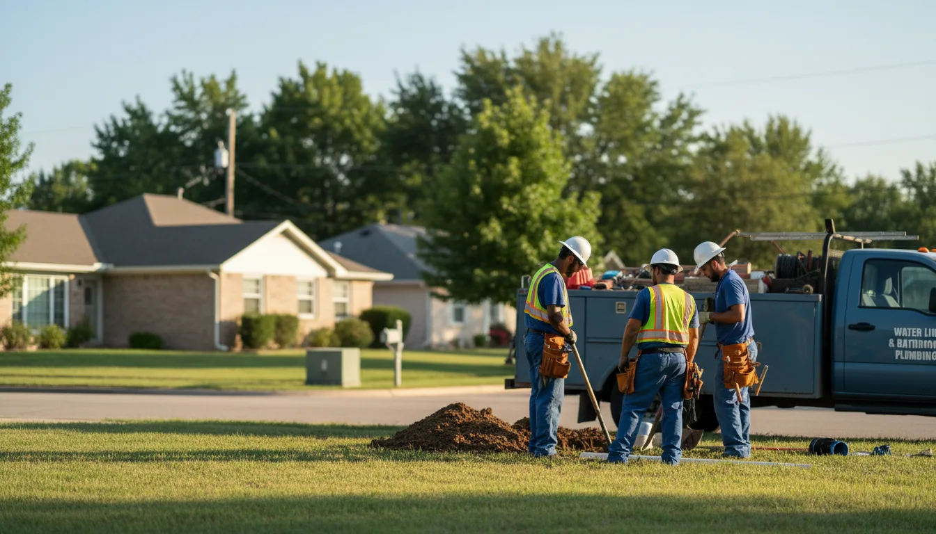 Residential water line and bathroom plumbing service in Carle Place, NY